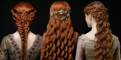 Untangling the Intricacies of Medieval Hairstyle Middle Age Hairstyles, Medieval Hairstyle, Structures Art, Period Hairstyles, Traditional Hairstyles, Medieval Hair, Spanish Hairstyles, Royal Hairstyles, Hairstyle Braided