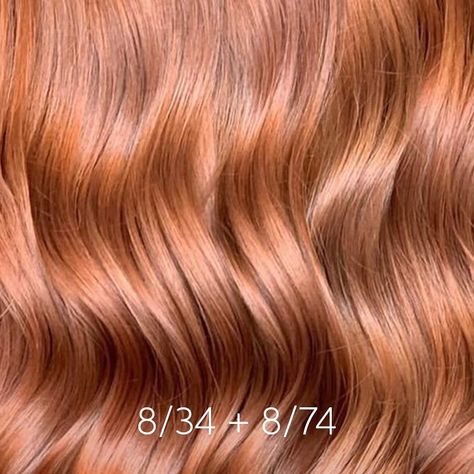 Copper Rose Gold Hair, Pumpkin Spice Hair, Copper Blonde Hair Color, Copper Blonde Hair, Warm Blonde Hair, Wella Hair Color, Redken Hair Color, Redken Hair Products, Peach Hair