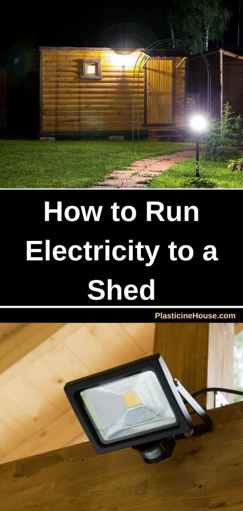 Shed Electrical Ideas, Shed Lights, Wiring A Shed For Electricity, How To Run Electricity To A Shed, Running Electricity To Shed, Shed Wiring Ideas, Shed Lighting, Shed Lighting Ideas, Outside Sheds