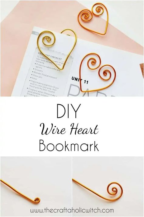 Diy Wire Name Bookmark, Wire Art Bookmark, Wire Bookmarks How To Make, Wire Ornaments Diy How To Make, Diy Wire Bookmark, Wire Bookmarks Diy Tutorials, Diy Wire Art Tutorials, Things To Do With Wire, Wire Bookmarks Diy