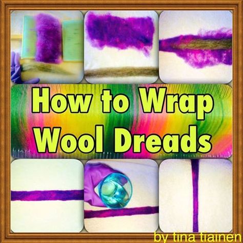 Dreadlocks Diy, Yarn Dreads, Wool Dreadlocks, Faux Dreads, Yarn Wig, Wool Purple, Wool Dreads, Diy Wool, How To Wrap