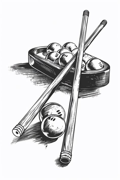 "Billiard Cues and Billiard Balls Black Ink Tattoo Design" immerses you in the world of billiards with a captivating portrayal. This unique concept celebrates the iconic cues and balls, rendered in striking BLACK INK. Experience the excitement of the game and the camaraderie it fosters in this mesmerizing tattoo design. 🎱🖤 #billiard #cues #balls #blackink #tattoo #design Pool Table Tattoo, Black Ink Tattoo, Ink Tattoo Design, Snooker Balls, Tattoo Board, Job Resume Template, Hip Hop Art, Vintage Drawing, Job Resume