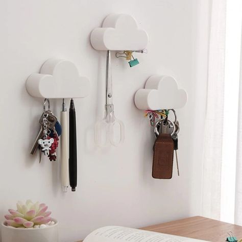 Novelty Adhesive Cute Key Hanger Organizer, Easy to Mount - Powerful Magnets Keep Keychains and Loose Keys Securely in Place Magnetic Key Holder, Wall Mounted Key Holder, Dorm Wall Decor, Hanger Organizer, Dorm Walls, Wall Key Holder, Storage Hooks, Key Hanger, Key Organizer