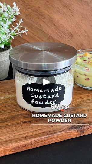 Homemade Custard Powder | HOMEMADE CUSTARD POWDER

Who would have thought that making custard powder would be this simple? Using just a handful of Ingredients, make custard at... | By Slurrp | Today we are making the easiest
homemade custard powder using just four ingredients. So start
with mixing together sugar along with vanilla essence and
some turmeric powder for the colour and blend it well. Now
add some milk powder. Cornflour and sieve it to remove any
lumps. Now mix it, add this to an airtight container and
wherever you need to use it. All you need to do is just add
some of custard powder to a bowl along with some cold milk.
Whisk it well to ensure there are no lumps. Now add this to a
saucepan and cook it till it thickens a bit. A you want it a
bit thicker, you can cook it a while Homemade Custard, Custard Powder, Pantry Essentials, Turmeric Powder, Airtight Containers, Milk Powder, Vanilla Essence, Iced Drinks, Powdered Milk