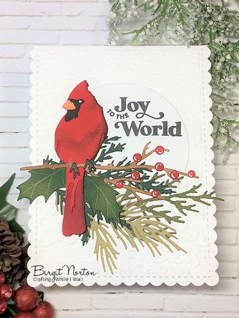 Christmas Cards 2018, Winter Greens, Tim Holtz Crafts, Holiday Birds, Winter Greenery, Winter Birds, Quilling Christmas, Honey Bee Stamps, Bee Cards