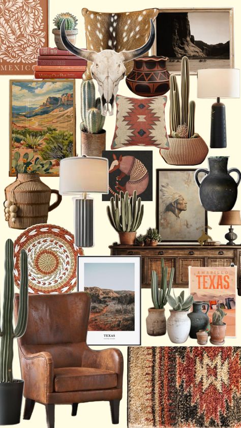 Ranch Style Office Decor, Western Office Inspiration, Western Glam Decor Living Room, Maximalist Western Decor, Mid Century Western Decor, Western Style Apartment, Cozy Western Home, Western Themed Office, Arizona Aesthetic Decor