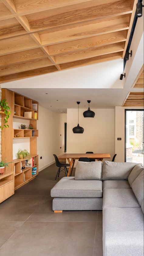 Dobuild | House Renovation Timber Ceiling Kitchen, Bamboo Joinery, Earthy Palette, Timber Ceiling, Timber Beams, Ceiling Treatments, Bespoke Interiors, Hill House, House On A Hill