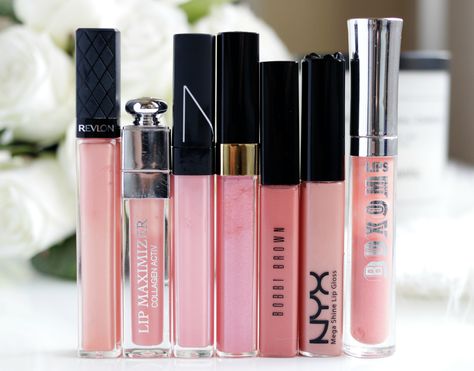 7 Awesome Nude Lip Glosses | Nyx Gloss, Winter Lip Color, Vampy Lips, Light Pink Lip Gloss, Diy Dry Shampoo, Nude Lip Gloss, Lip Gloss Colors, Gloss Labial, Best Lipsticks