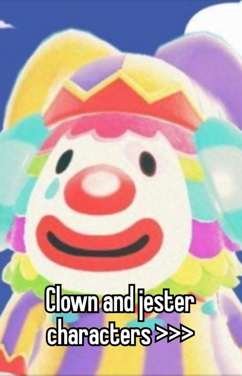 Clowns And Jesters, Pietro Acnh, Acnh Clowncore, Clownpierce Fanart, Clown Fursona, Pietro Animal Crossing, Clowncore Pfp, Silly Clown, Clowncore Aesthetic