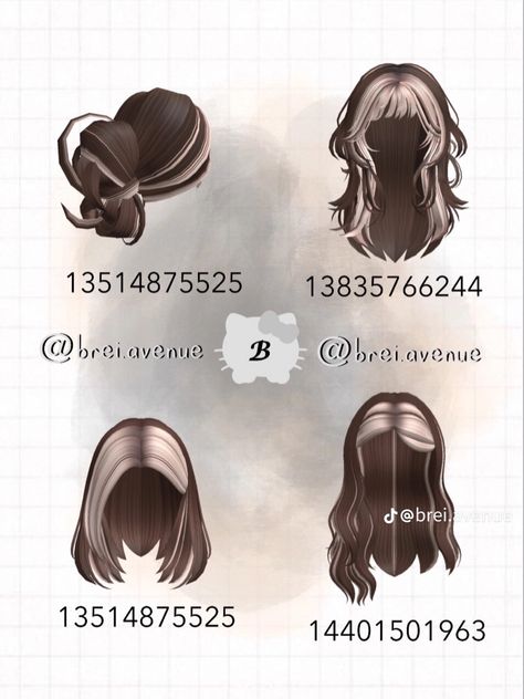 Berry Avenue Codes Hair Two Tone Brown, 2 Toned Hair Codes For Berry Ave, Two Toned Hair Codes, Roblox Two Tone Hair Codes, Roblox Hairs, 2 Tone Hair, Blonde Hair Roblox, Brown Hair Roblox, Pelo Cafe