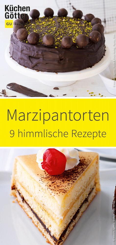 Wir zeigen dir 9 himmlische Rezepte für selbst gemachte #Marzipantorten. German Christmas, Cake Lover, German Food, Almond Recipes, Marzipan, Cake Recipes, Jam, Food And Drink, Easy Meals