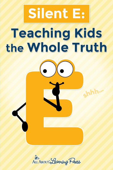 In this post, we'll bust a common spelling myth and reveal the seven different jobs of the very versatile and multi-tasking Silent E! Teaching Spelling Words, Teaching Child To Read, Writing Mini Lessons, Silent E, Kindergarten Reading Activities, Phonics Programs, Phonics Rules, Teaching Spelling, Magic E