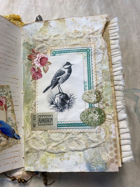 Some misc pages with a bit of collage to share with you in my Bird junk journal Flip through of the journal: https://youtu.be/880bO5c_9DE Available here: https://www.etsy.com/shop/TatteredJournals?ref=profile_header Thanks for looking, have a great day. Hugs!! Bird Junk Journal, Diy Journals, Journaling Writing, Journal Bible, Writing Journal, Profile Header, Journal Cover, Journal Page, Diy Journal