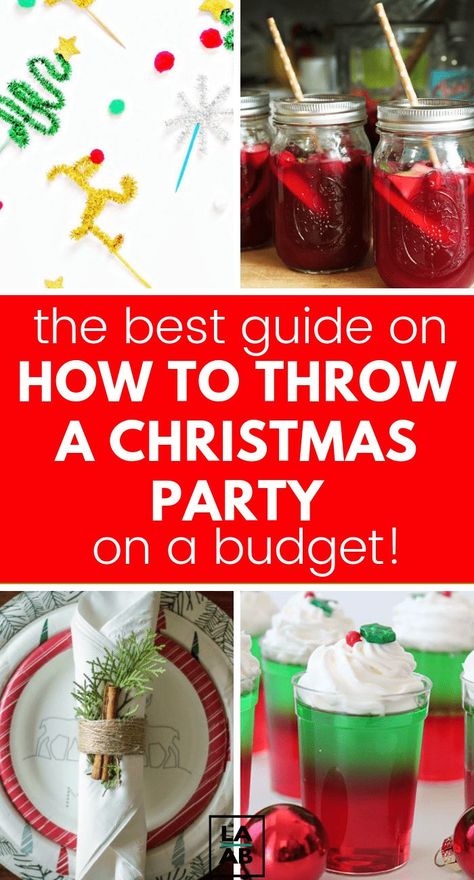 If you want to throw a Christmas party on the cheap, here are # frugal Christmas party tips that will help you throw an awesome, cute, and very festive christmas party on a budget! You’ve got to try these ideas - they’re amazing! Free Christmas party invite printables too! #freeinvitations #holidays #christmas #party #budget Christmas Party Cheap, Christmas Party On A Budget, Budget Images, Party Budget, Budget Christmas Gifts, Christmas Party Planning, Christmas Tips, Party On A Budget, Budget Christmas