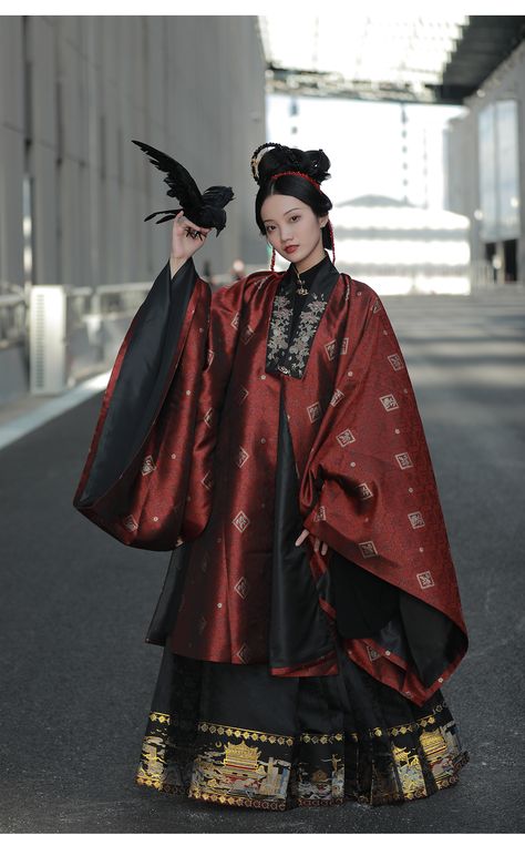 Chinese Traditional Dress Original Ming Dynasty Autumn Hanfu Women Horse-face Skirt Woven Gold Stand Collar Jacket Skirt Costume - Hanfu - AliExpress Hanfu Women Traditional, Chinese Ming Dynasty Clothing, Chinese Dynasty Fashion, Han Dynasty Hanfu, Chinese Traditional Dress Woman, Chinese Clothing Modern, Historical Chinese Clothing, Shadow Walker, Ming Dynasty Clothing