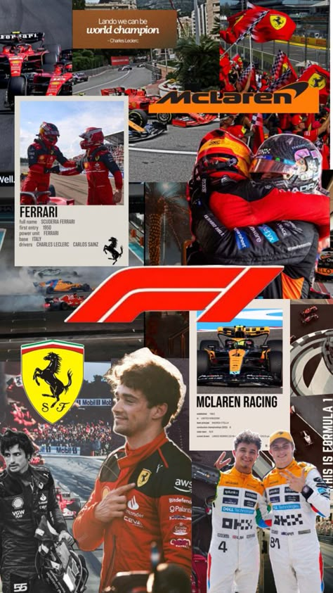 Ferrari And Mclaren, Ferrari Wallpaper, F1 Wallpaper, F1 Poster, Sports Aesthetic, Ferrari F1, F1 Drivers, Wallpaper Pc, Cool Posters