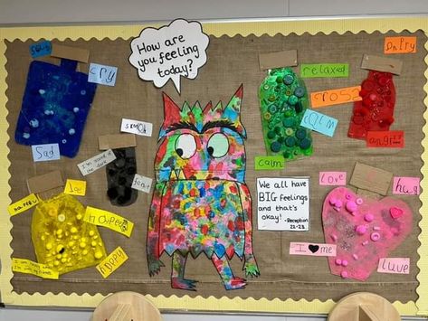 Color Monster Preschool, Colour Monster Display, Colour Monster Activities Eyfs, Feelings Monster, Colour Monster, Color Monster, Emotions Preschool, Reggio Inspired Classrooms, Eyfs Classroom