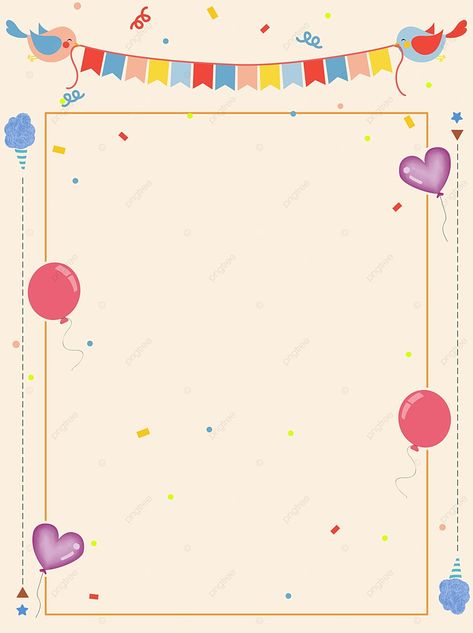 Children's Day Poster, Birthday Background Design, Hand Art Kids, 2nd Birthday Boys, Invitation Card Birthday, First Birthday Cards, Page Decoration, English Worksheets For Kids, Birthday Frames