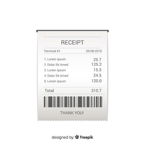 Receipt template collection with realist... | Free Vector #Freepik #freevector #receipt-paper #cash-receipt #store-receipt #receipt Blank Receipt Template Aesthetic, Reciepts Design Printable, Reciept Png, Receipt Template Aesthetic, Cute Receipt Template, Receipt Illustration, Receipt Png, Blank Receipt, Reciepts Design