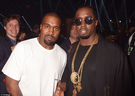 Rap icons: Kanye posed for a picture with his 'idol' P Diddy Kanye West Lyrics, Sean Diddy Combs, Diddy Combs, Lifetime Achievement Award, Bet Awards, Mtv Video Music Award, My Heart Is Breaking, Lives Matter, Kanye West