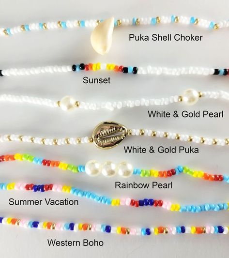 Cute Color Seed Bead Mixed Bead Chocker and Necklace Multi Color #BeadingPatterns #PerlerBeadPatterns #FuseBeadPatterns Summer Bracelet Ideas Seed Beads, Mini Bead Necklace, Colorful Seed Bead Necklace, Summer Pony Bead Bracelets, Matching Beaded Necklaces, Seed Bead Bracelets Ideas Color Combos, Seed Bead Color Combinations, Seed Bead Patterns Free Bracelets, Summer Seed Bead Necklace