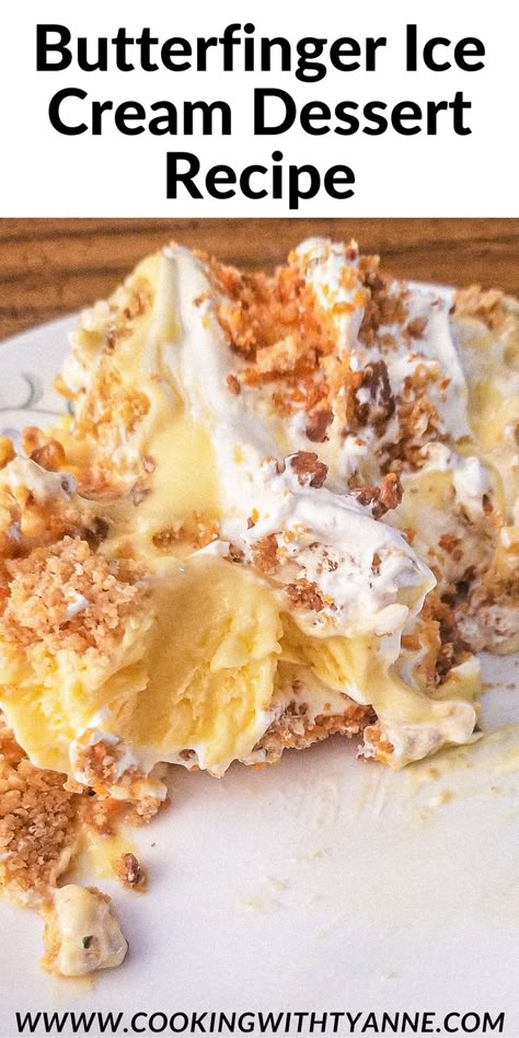 Butterfinger Fluff, Dessert With Vanilla Pudding, Dessert With Pudding, Butterfinger Delight, Poke Bowl Salmon, Butterfinger Desserts, Butterfinger Dessert Recipes, Chicken Jalapeno Poppers, Peanut Butter Cup Bars