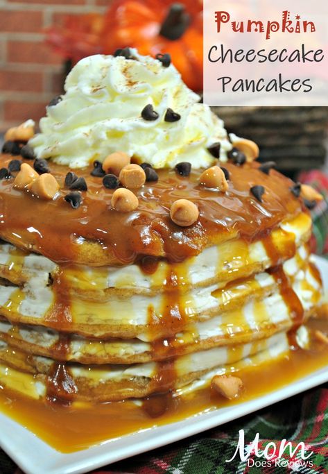 Pumpkin Cheesecake Pancakes- Perfect for Sunday Brunch Cracker Barrel Pancakes, Cheesecake Pancakes, Decadent Cheesecake, Special Breakfast, Pancake Recipe Buttermilk, Perfect Pancakes, Cheesecake Filling, Best Instant Pot Recipe, Buttermilk Pancakes