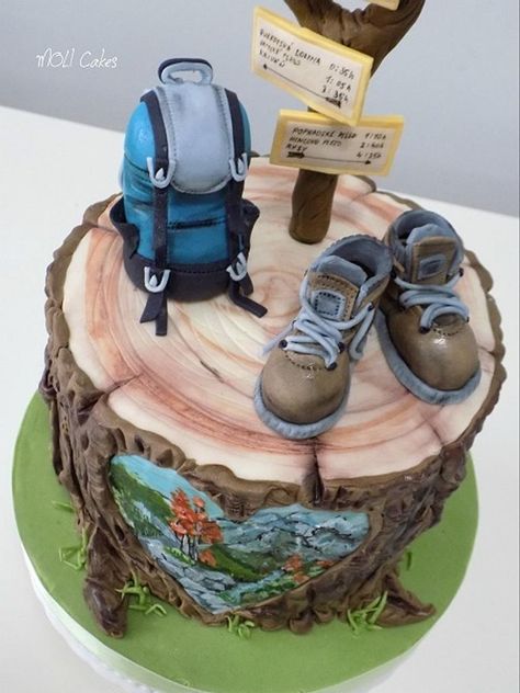 Latest Birthday Cake, Food Photography Cake, Mountain Cake, Camping Cakes, Bike Cakes, Cookie Recipes Decorating, Birthday Cake For Him, Simple Birthday Cake, Number Cakes