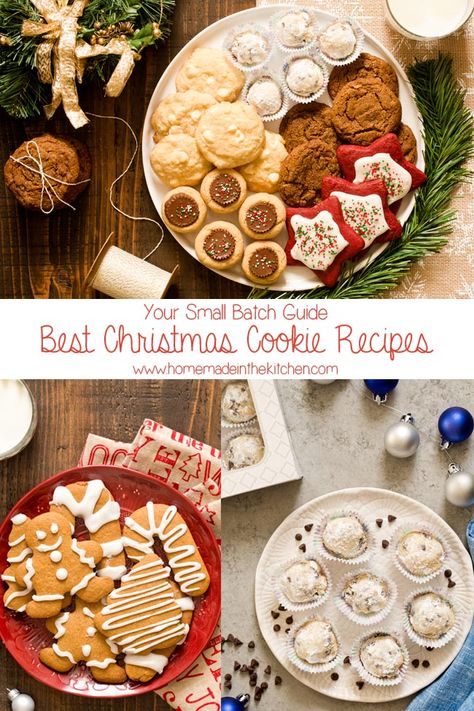 Love to bake cookies from scratch? Here are the Best Small Batch Christmas Cookie Recipes to add to your cookie tray this holiday season. Beer Shrimp, Cheesecake Homemade, Cup Pie, Noodles Homemade, Small Batch Cookie Recipe, Small Batch Desserts, Small Batch Cookies, Small Batch Cooking, Ham Steak