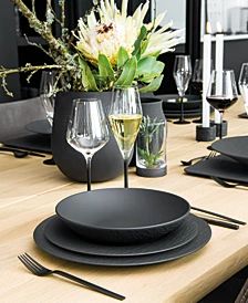 Villeroy Boch - Macy's Modern Dinner Plates, Buffet Plate, Black Cutlery, Black Dinnerware, Plates And Bowls Set, Kitchen Plate, Plate Decor, Rock Collection, Dinner Plate Sets