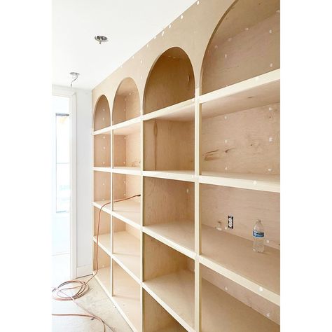 Round Top Built In Bookcase, Rounded Built In Shelves, Rounded Built Ins, Law Library, Round Building, Repose Gray, Library Room, Built In Bookcase, Built In Shelves