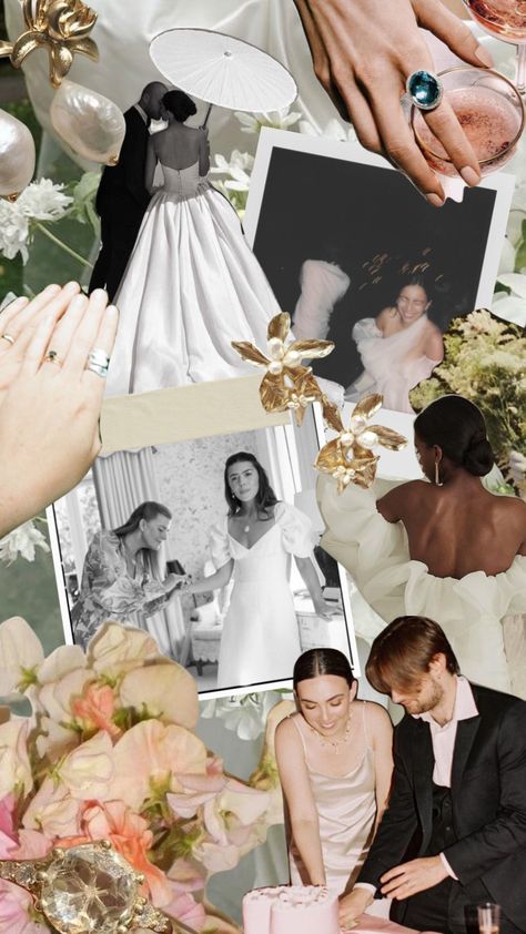 Wedding Aesthetic Collage, Wedding Photos Collage, Whimsy Wedding, Collage Invitation, Weddings Decorations Elegant Romantic, Bridal Era, Moodboard Wedding, Wedding Content, Wedding Collage