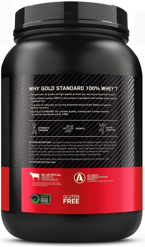 Optimum Nutrition’s Gold Standard 100% WHEY is the world’s best-selling protein powder* designed to support your fitness journey from day one
FAST-ABSORBING whey protein with whey protein isolate as the main ingredient helps with muscle gain and supports recovery* after every training session Whey Gold Standard, Gold Standard Whey Protein, Gold Standard Whey, Plant Based Protein Powder, 100 Whey Protein, Best Protein Powder, Eye Vitamins, Post Workout Recovery, Chocolate Protein Powder