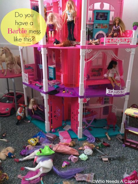 Barbie Room Organization, Barbie Storage Drawers, Barbie Doll Organizer, Cheap Barbie Storage, Organize Barbies Storage Ideas, Barbie Playset Storage, Barbie Dream House Storage Ideas, Playroom Barbie Organization, Barbie House Storage Ideas