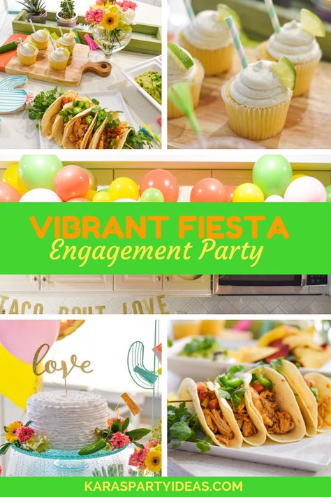 Fiesta Engagement Party, Mason Jar Cupcakes, Unique Engagement Party, Couples Engagement Party, Wedding Dessert Table Decor, Engagement Party Ideas, Backyard Engagement Parties, Engagement Party Themes, Margarita Cupcakes