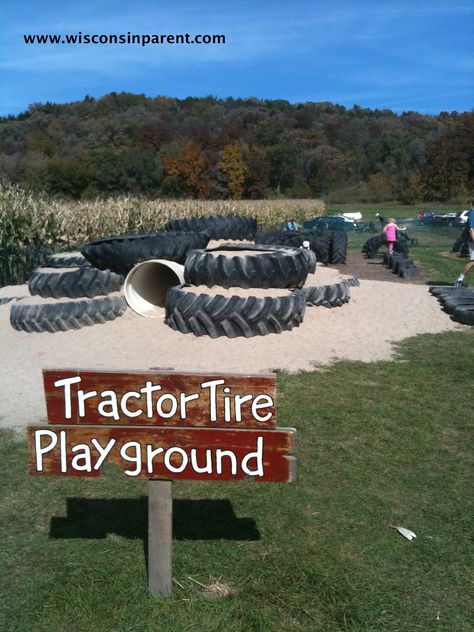 Treinen Farm in Lodi is a fun hobby farm with corn maze, pumpkin patch, and agri-playground for the kids. Pumpkin Patch Business, Tire Playground, Pumpkin Patch Farm, Farm Day, Sand Pit, Farm Games, Tractor Tire, Farm Fun, Farm Activities