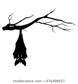 halloween theme evil bat hanging on a tree branch - funny monster vector design Bat Outline, Bat Hanging, Halloween Deserts, Bat Silhouette, Halloween Symbols, Hanging Bat, Creepy Halloween Decorations, Spooky Trees, Funny Monsters