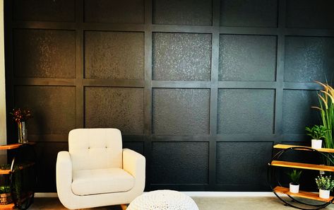 See how I made this MDF/Grid Wall on my blog Grid Accent Wall, Ascent Wall, Unique Accent Wall, Cool Background, Grid Wall, Texture Paint, Back Drop, Accent Walls, Cool Backgrounds