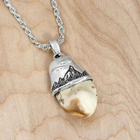 Elk Ivory Jewelry, Elk Ivory, Ivory Jewelry, Tooth Jewelry, Teeth Jewelry, Tooth Necklace, Metal Clay Jewelry, Western Jewelry, Metal Clay