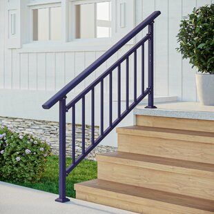 Metal Rails For Stairs, Hand Railings For Stairs Outdoor, Iron Hand Rails For Stairs, Hand Rails For Stairs Outdoor, Handrails For Stairs Outdoor, Outdoor Railings For Steps, Driveway Remodel, Diy Handrail, Railing For Stairs