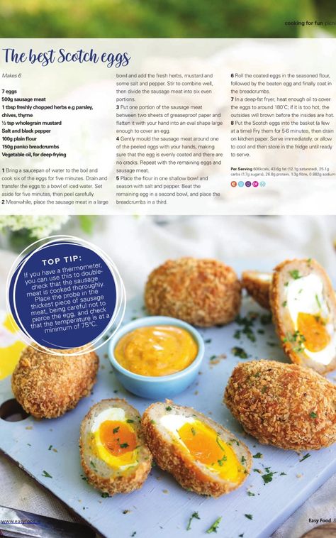 Homemade Scotch Eggs, Kid Veggie Recipes, Pub Snack, Scotch Eggs Recipe, Oven Baked Recipes, Cheesy Mashed Potatoes, Tesco Real Food, Scotch Eggs, Eggs Recipe