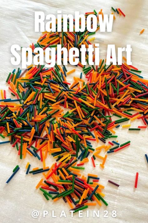 Turn dry spaghetti into rainbow words with this adorable rainbow spaghetti art craft! Kids will love getting their hands messy for this fun and colorful pasta project! Spaghetti Art, Art With Words, Art Craft Kids, Rainbow Spaghetti, Colorful Pasta, Making Spaghetti, Pasta Crafts, Noodle Art, Rainbow Words