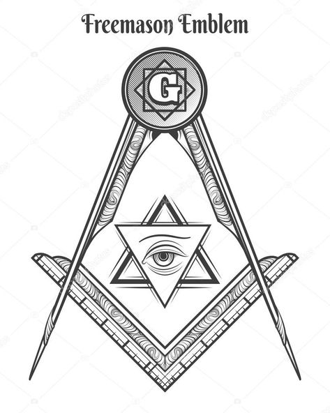 Freemasons symbol with third eye and star of david Freemason Tattoo, Vintage Compass Tattoo, Freemasonry Symbols, Geometric Compass, Freemason Symbol, Scandinavian Tattoo, Compass Symbol, Compass Icon, Clock Tattoo Design