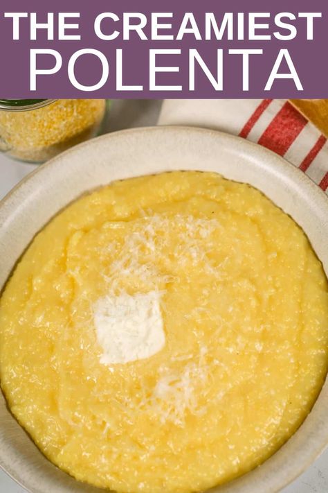 This decadent creamy polenta is an Italian side dish that will keep you full and satisfied. It's rich and flavorful and a great gluten free side dish. #easyrecipe #glutenfree #italianrecipe Italian Side Dish, Gluten Free Side Dish, Gluten Free Side, Italian Side Dishes, Polenta Recipes, Italian Side, Creamy Polenta, Gluten Free Sides Dishes, Soft Foods