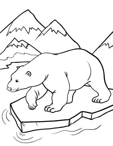 Polar Bear Coloring Sheet, Polar Bear Coloring Pages, Polar Bear Outline, Polar Bear Coloring Page, Polar Bear Color, Polar Bear Images, Flamingo Coloring Page, Yoga Kids, Free Nature