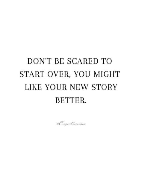 This one is important, not just because it's true, but because this outlook changes how we handle big and small adjustments in our life.💙 I'm currently in a situation where I need to make a pretty big decision about my authoring career and how to handle it, and as much as my negative side wants to see this is a step backwards, I need to see it as a step sideways. I'm not stepping back or failing or starting over, I'm simply setting aside an endeavor so I can search for a better path forward.... Don't Be Scared Quotes, Starting Over Quotes, Scared Quotes, Melissa Smith, Scared To Love, Dont Be Scared, Inspirational Videos, Deep Thought Quotes, News Stories