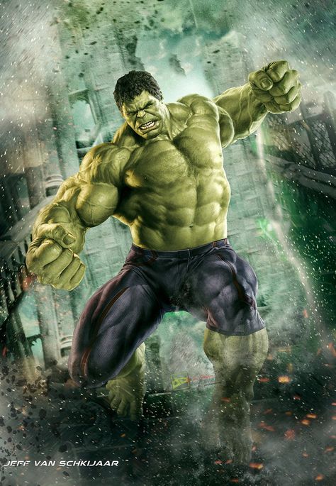 #Hulk #Fan #Art. (Hulk Avengers Age Of Ultron Poster) By: Jeffery10. Hulk Tattoo, Kapten Marvel, Hulk Artwork, Hulk Movie, Avengers Movie, Avengers Pictures, Marvel Fanart, Hulk Art, Image Spiderman