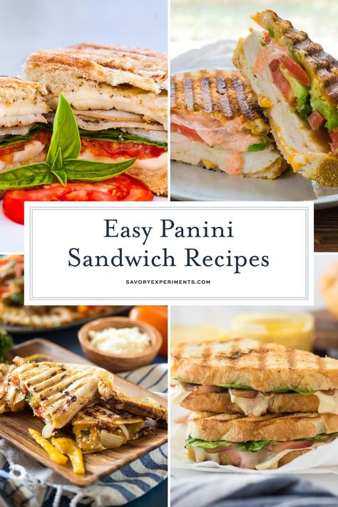 15+ Easy Panini Recipes (All the BEST Panini Sandwich Recipes!) Panini Sandwich Recipes, Dessert Panini, Easy Panini Recipes, Best Panini Recipes, Chicken Panini Sandwiches, Sandwich Recipes Panini, Bacon Grilled Cheese Sandwich, Panini Recipes Chicken, Asian Steak Bites