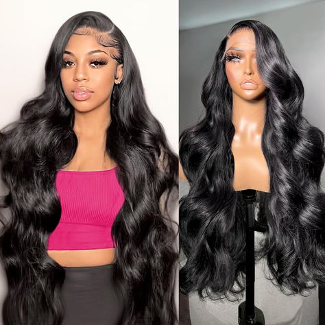 PRICES MAY VARY. 【13x6 Body Wave Lace Front Wigs Lace Size】13x6 Lace Front Wig Human Hair, Slightly Larger Than Average, (22.5-23 Inches) Hat Size, with Comb and Straps Inside, Adjustable to Fit Most Head Sizes. Can Also Be Worn on Slightly Larger Head Circumferences 【Body Wave Lace Front Wigs Human Hair Type】100% Brazilian Virgin Hair, Clean and Healthy, Soft and Elastic, No Chemical. It Can Be Dyed, Straightened, Bleached and Restyled to Your Liking 【HD Lace Front Wigs Human Hair Top Swiss Lac 30 Inch Body Wave Wig, Body Wave Lace Front Wigs, Hair Clean, Remy Hair Wigs, Lace Frontal Wigs, Glueless Wigs, Lace Front Wigs Human Hair, Remy Human Hair Wigs, Brazilian Remy Hair