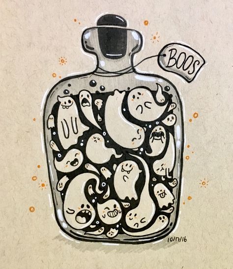 Hours Painting, Cute Halloween Drawings, Bottle Drawing, Doodle Art Drawing, Rock Ideas, Halloween Illustration, Halloween Drawings, Halloween Stickers, Painted Rock